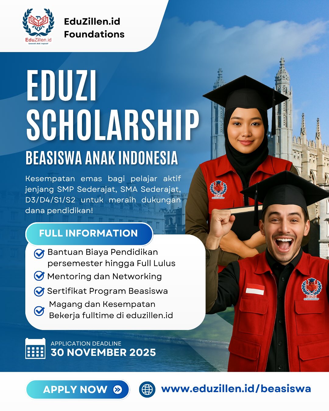 Poster EDUZI SCHOLARSHIP